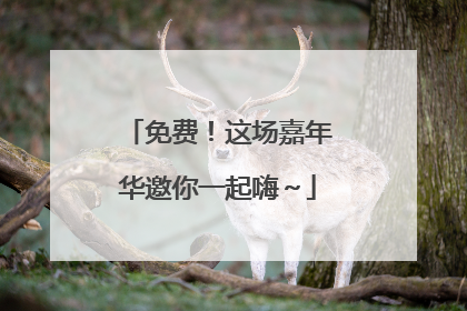 免费！这场嘉年华邀你一起嗨～