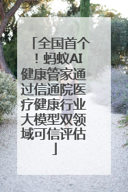 全国首个！蚂蚁AI健康管家通过信通院医疗健康行业大模型双领域可信评估