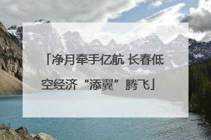 净月牵手亿航 长春低空经济“添翼”腾飞