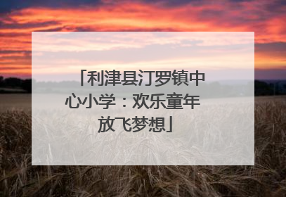 利津县汀罗镇中心小学：欢乐童年 放飞梦想