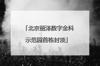 北京丽泽数字金科示范园首栋封顶