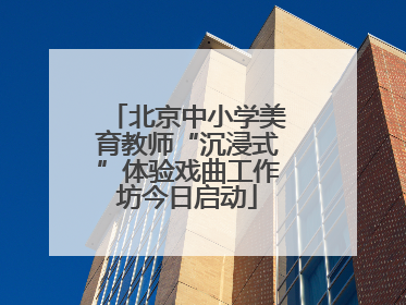 北京中小学美育教师“沉浸式”体验戏曲工作坊今日启动