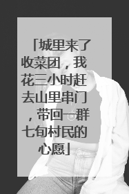 城里来了收菜团，我花三小时赶去山里串门，带回一群七旬村民的心愿