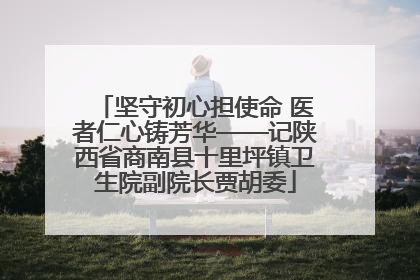 坚守初心担使命 医者仁心铸芳华——记陕西省商南县十里坪镇卫生院副院长贾胡委