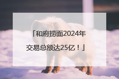 和府捞面2024年交易总额达25亿！