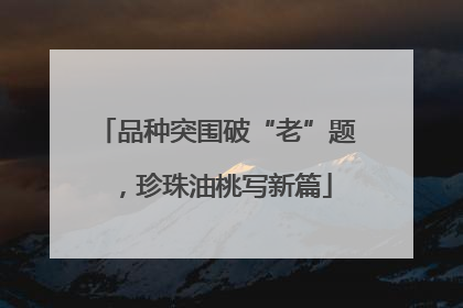 品种突围破“老”题，珍珠油桃写新篇