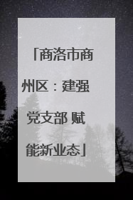 商洛市商州区：建强党支部 赋能新业态
