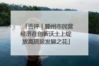 善评｜滕州市民营经济在创新沃土上绽放高质量发展之花