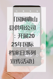 国网确山县供电公司：开展2025年国际档案日系列宣传活动
