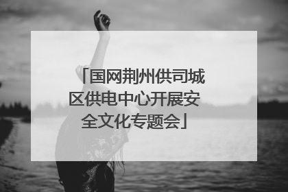 国网荆州供司城区供电中心开展安全文化专题会