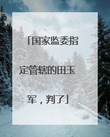 国家监委指定管辖的田玉军，判了