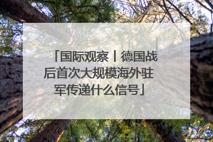 国际观察丨德国战后首次大规模海外驻军传递什么信号