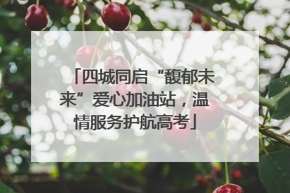 四城同启“馥郁未来”爱心加油站，温情服务护航高考