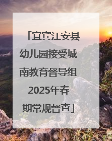宜宾江安县幼儿园接受城南教育督导组2025年春期常规督查