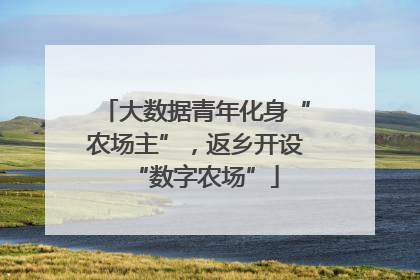 大数据青年化身“农场主”，返乡开设“数字农场”