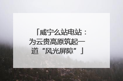威宁么站电站：为云贵高原筑起一道“风光屏障”