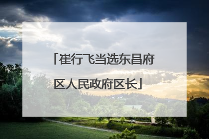 崔行飞当选东昌府区人民政府区长