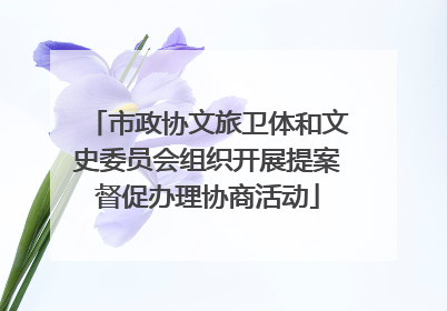 市政协文旅卫体和文史委员会组织开展提案督促办理协商活动