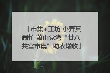 市集+工坊 小弄真闹忙 萧山党湾“廿八共富市集”助农增收