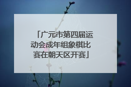 广元市第四届运动会成年组象棋比赛在朝天区开赛