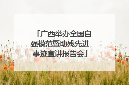 广西举办全国自强模范暨助残先进事迹宣讲报告会