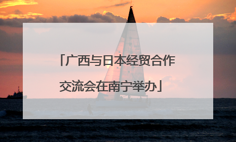 广西与日本经贸合作交流会在南宁举办