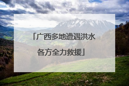 广西多地遭遇洪水 各方全力救援