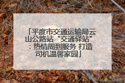 平度市交通运输局云山公路站“交通驿站”：热情周到服务 打造司机温馨家园