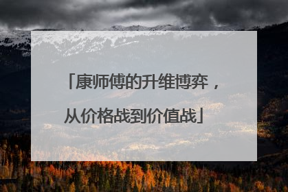 康师傅的升维博弈，从价格战到价值战