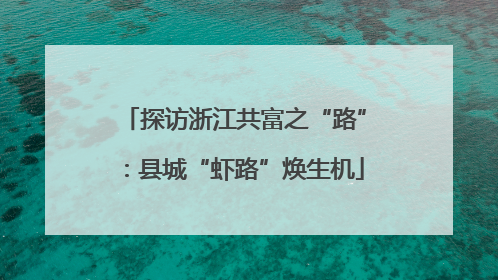 探访浙江共富之“路”：县城“虾路”焕生机