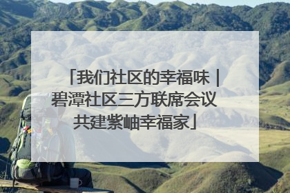 我们社区的幸福味｜碧潭社区三方联席会议共建紫岫幸福家