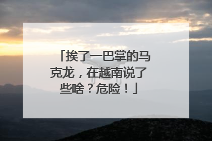 挨了一巴掌的马克龙，在越南说了些啥？危险！