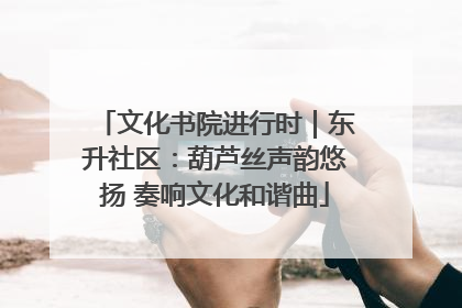 文化书院进行时｜东升社区：葫芦丝声韵悠扬 奏响文化和谐曲