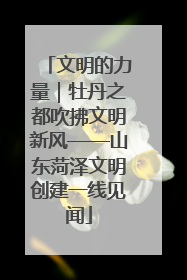 文明的力量｜牡丹之都吹拂文明新风——山东菏泽文明创建一线见闻