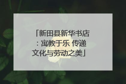 新田县新华书店：寓教于乐 传递文化与劳动之美
