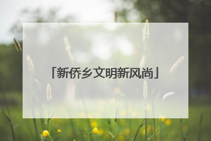新侨乡文明新风尚