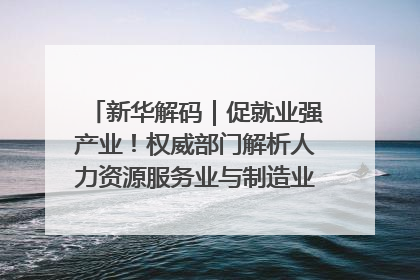 新华解码｜促就业强产业！权威部门解析人力资源服务业与制造业融合发展试点