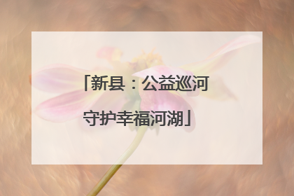 新县：公益巡河守护幸福河湖