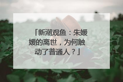 新潮观鱼：朱媛媛的离世，为何触动了普通人？
