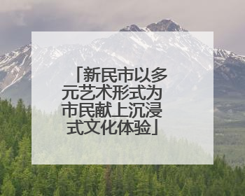 新民市以多元艺术形式为市民献上沉浸式文化体验
