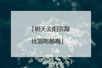明天去阳宗海比赛吃杨梅