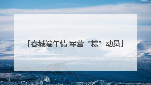 春城端午情 军营“粽”动员