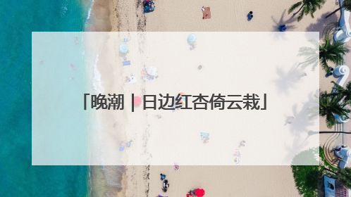 晚潮｜日边红杏倚云栽