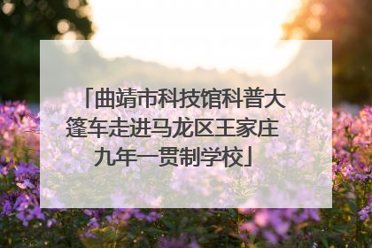 曲靖市科技馆科普大篷车走进马龙区王家庄九年一贯制学校
