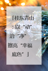 桂东青山：以“动”治“净” 擦亮“幸福底色”