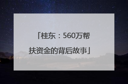 桂东：560万帮扶资金的背后故事