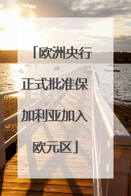 欧洲央行正式批准保加利亚加入欧元区