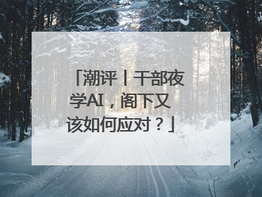 潮评丨干部夜学AI，阁下又该如何应对？