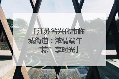 江苏省兴化市临城街道：浓情端午 “粽”享时光