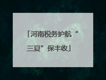 河南税务护航“三夏”保丰收